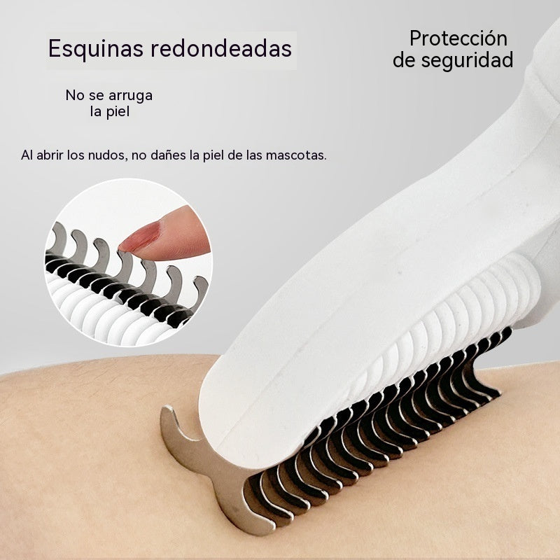 🐶【Compra 1 y llévate 1 gratis（2 piezas）】🧹 Cepillo autolimpiante de doble cara para mascotas: elimina el pelo muerto y reduce la caída del pelo en perros y gatos.