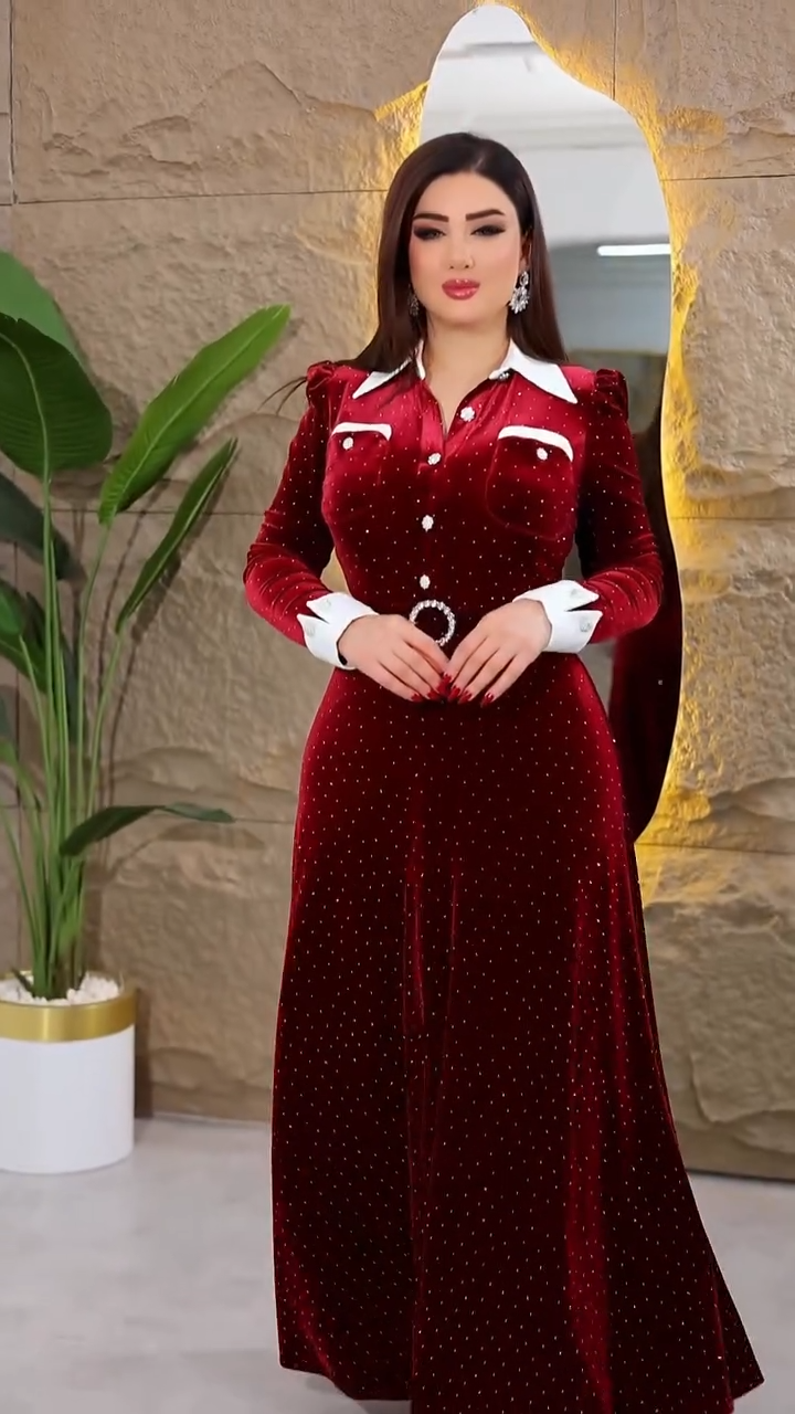 🔥【S-5XL】Nuevo vestido de terciopelo vintage 2025 💎| Todo cuerpo lo luce genial!✨