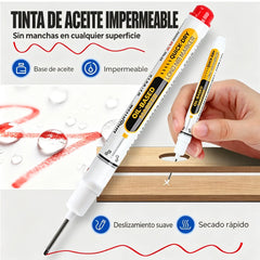 【10 unidades】🛠️ Rotulador permanente oleoso de secado rápido – Punta fina de precisión para metal, plástico, madera y más ⚡