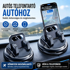 🎯 50% KEDVEZMÉNY MINDENRE! Forgatható telefontartó – Biztonságos műszerfalra rögzítés, nagy tapadású gumi 🧭🔄 【Minőség garantált】
