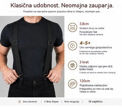 📢📢50% POPUST! 🧷Moški stezniki s prekrižanim hrbtom in sponkami🧷