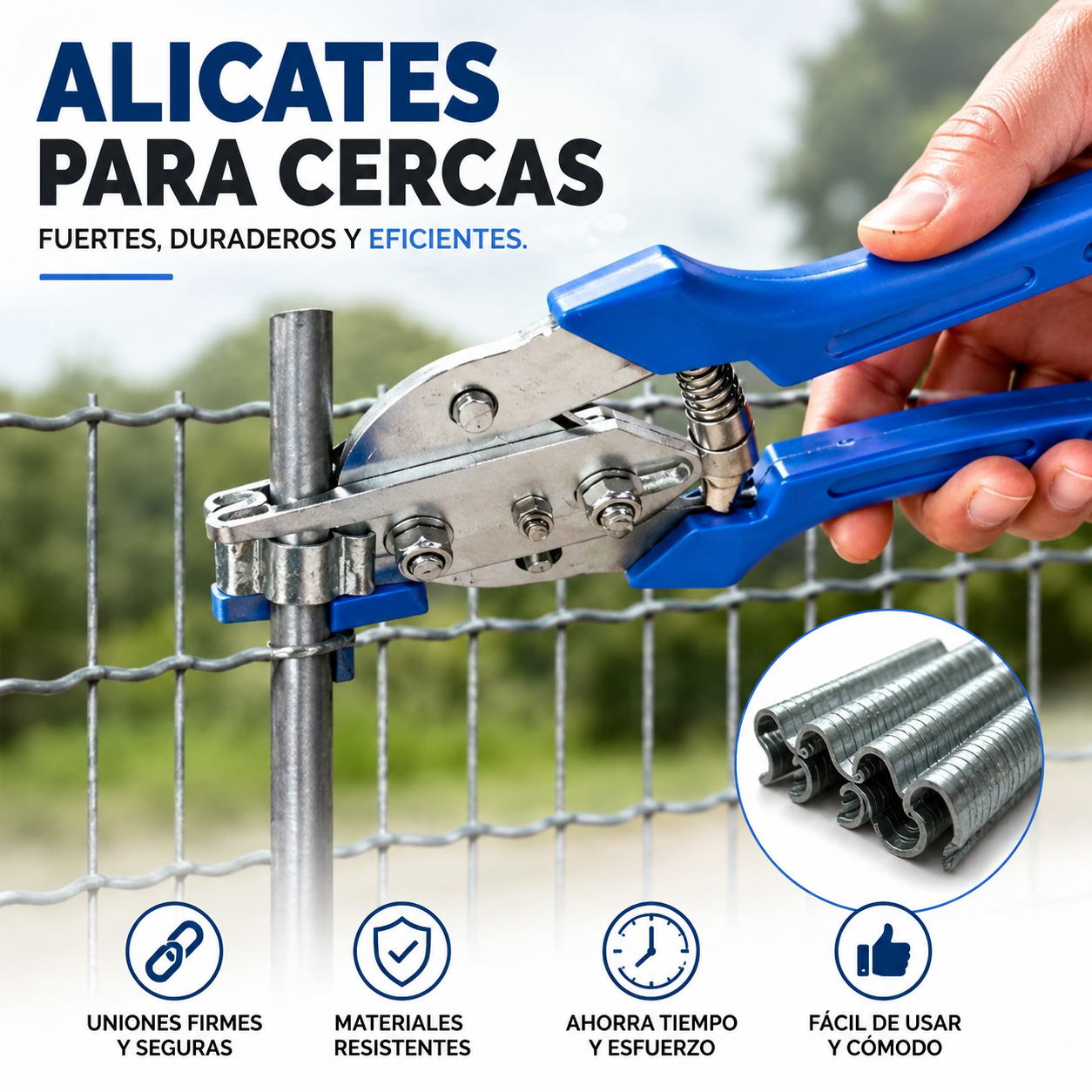 【Alicates + 600 Clavos】🐔🔧 Alicates para atar jaulas y redes de pesca.