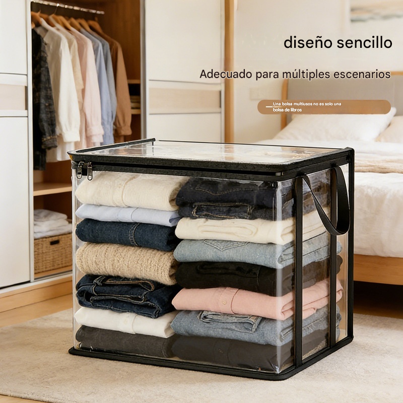 🔥Oferta por tiempo limitado: 49% de descuento 📦Bolsa de almacenamiento de plástico transparente, grande, resistente y gruesa para ropa, mudanzas y almacenamiento