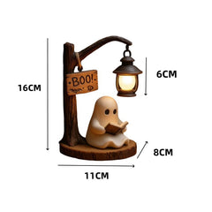👻Mini figura de Halloween de un fantasma leyendo