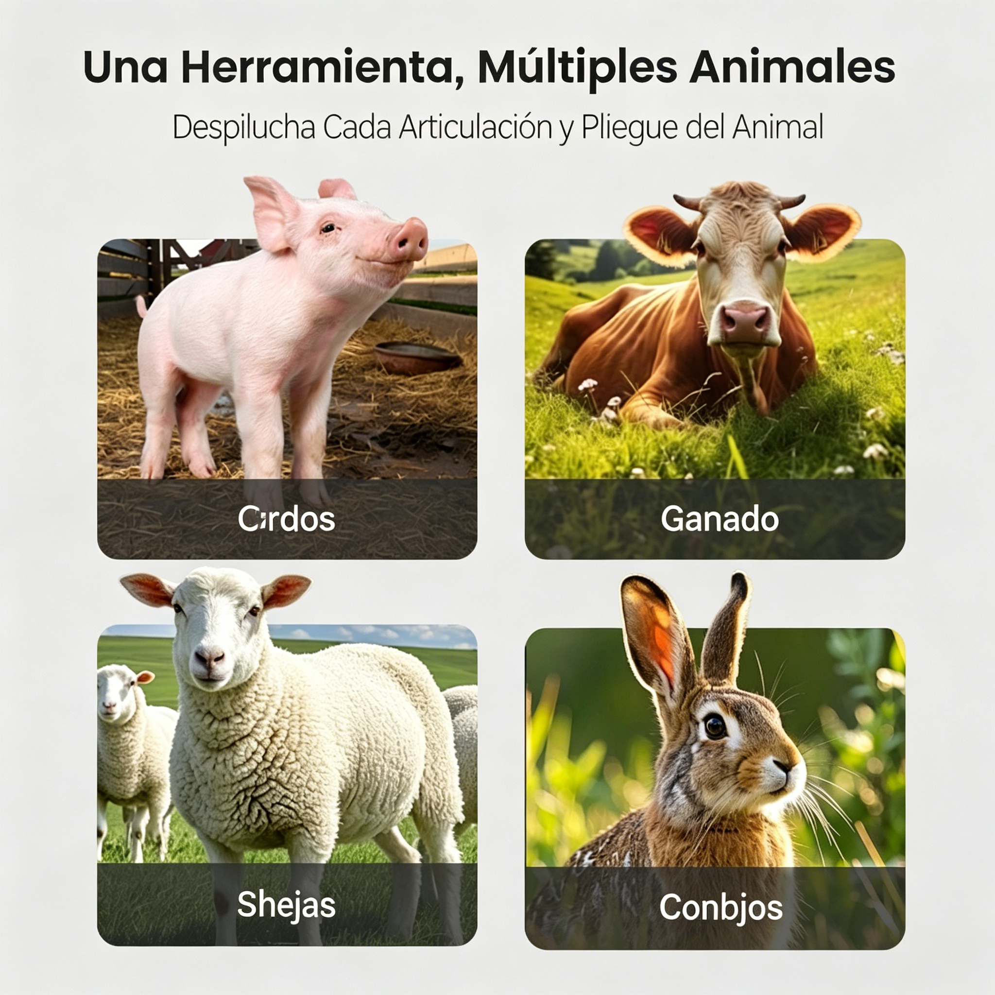 🧰【Pack de 5 piezas】Discos depiladores para cerdos que ahorran esfuerzo - ✅ Sin pérdida de carne ⚡️ Eliminan rápidamente el pelo de cerdos, vacas, ovejas y otros ganados