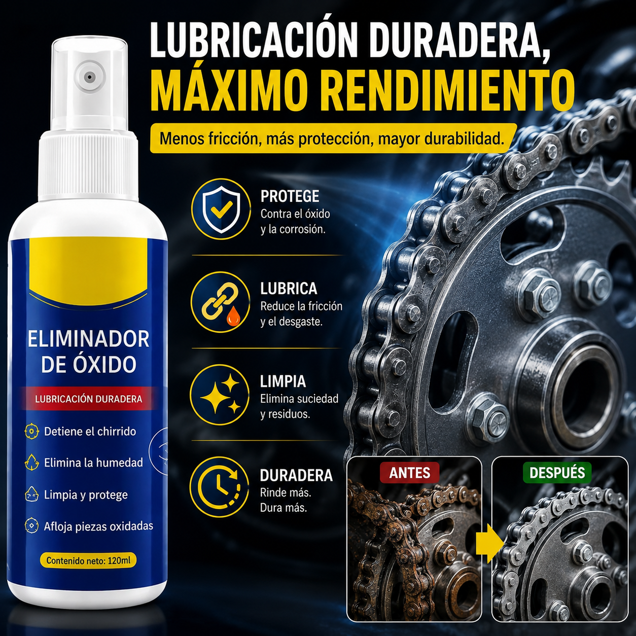 💥【Compra uno y llévate otro gratis】¡El mago de tu caja de herramientas, un potente removedor de óxido con resultados asombrosos!