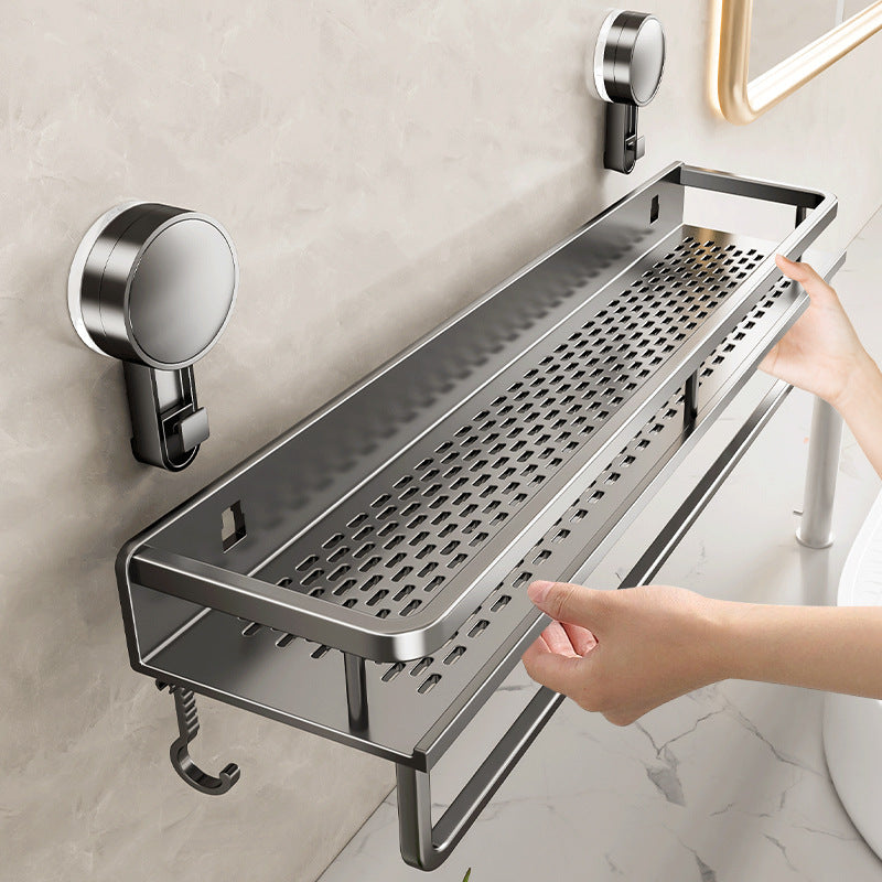 🔥【400*120*40mm】Estante de almacenamiento con ventosa para baño e inodoro: no requiere taladrar
