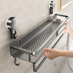 🔥【400*120*40mm】Estante de almacenamiento con ventosa para baño e inodoro: no requiere taladrar