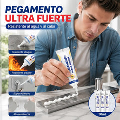 🔥 [4 tubos, 200 ml] ✨ Adhesivo multiusos práctico y sin taladros: resistente al agua y no requiere perforaciones; apto para superficies de metal, plástico, azulejo, cerámica, vidrio y madera.