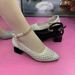 ✨✨【35-40】Sandalias de tacón alto con diamantes de imitación para mujer