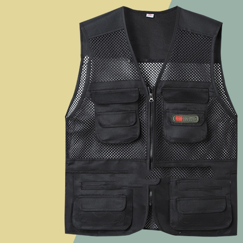 😎Chaleco sencillo y funcional con múltiples bolsillos 🔥【XL-4XL】