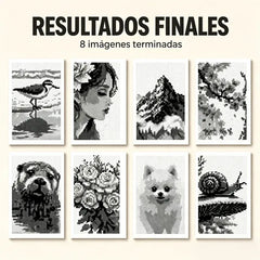 🎨🔢 Libro de Colorear por Números – 100 Misterios Monocromáticos en Alta Definición 🖤📘