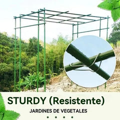 🔥【30 piezas por 25 euros】🌿 Clip Conector de Resorte para Tutores de Jardín | Fijación Cruzada para Tubos de Acero Recubierto | Soporte para Plantas Trepadoras 🔗