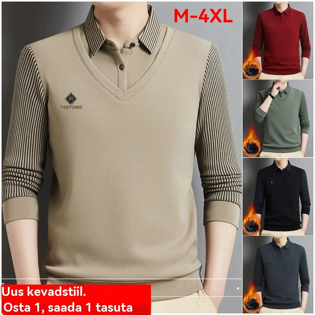 🔥👔【M-4XL】Meeste esmaklassiline kašmiirist kaheosaline pluus, soe ja mitmekülgne