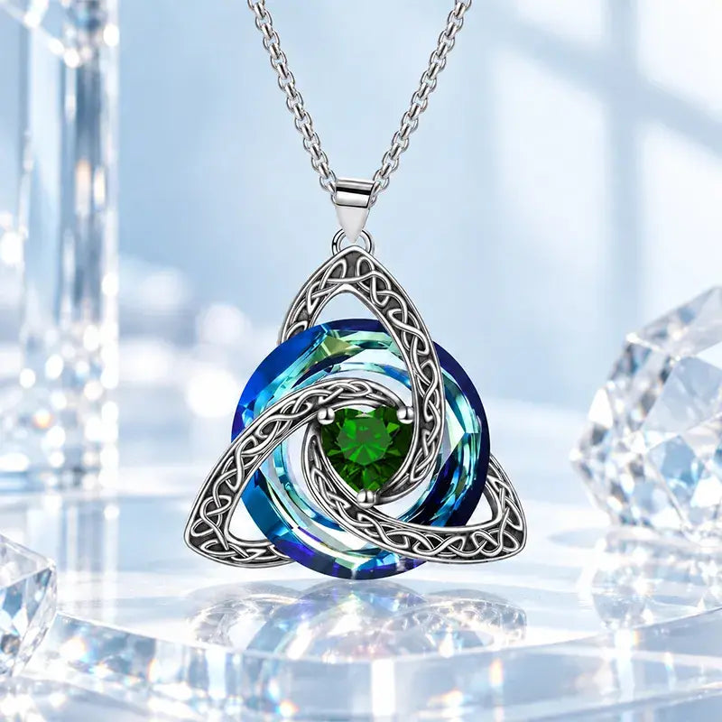 💎✨ Collar con 12 Piedras de Nacimiento y Nudo Celta | Colgante Elegante de Alta Gama para Mujer 🔮