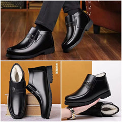 🔥Descuento por tiempo limitado🔥【38-44】Zapatos de cuero para hombre 2025, zapatos informales de negocios para invierno para hombre, además de zapatos de cuero cálidos y resistentes al frío engrosados de terciopelo