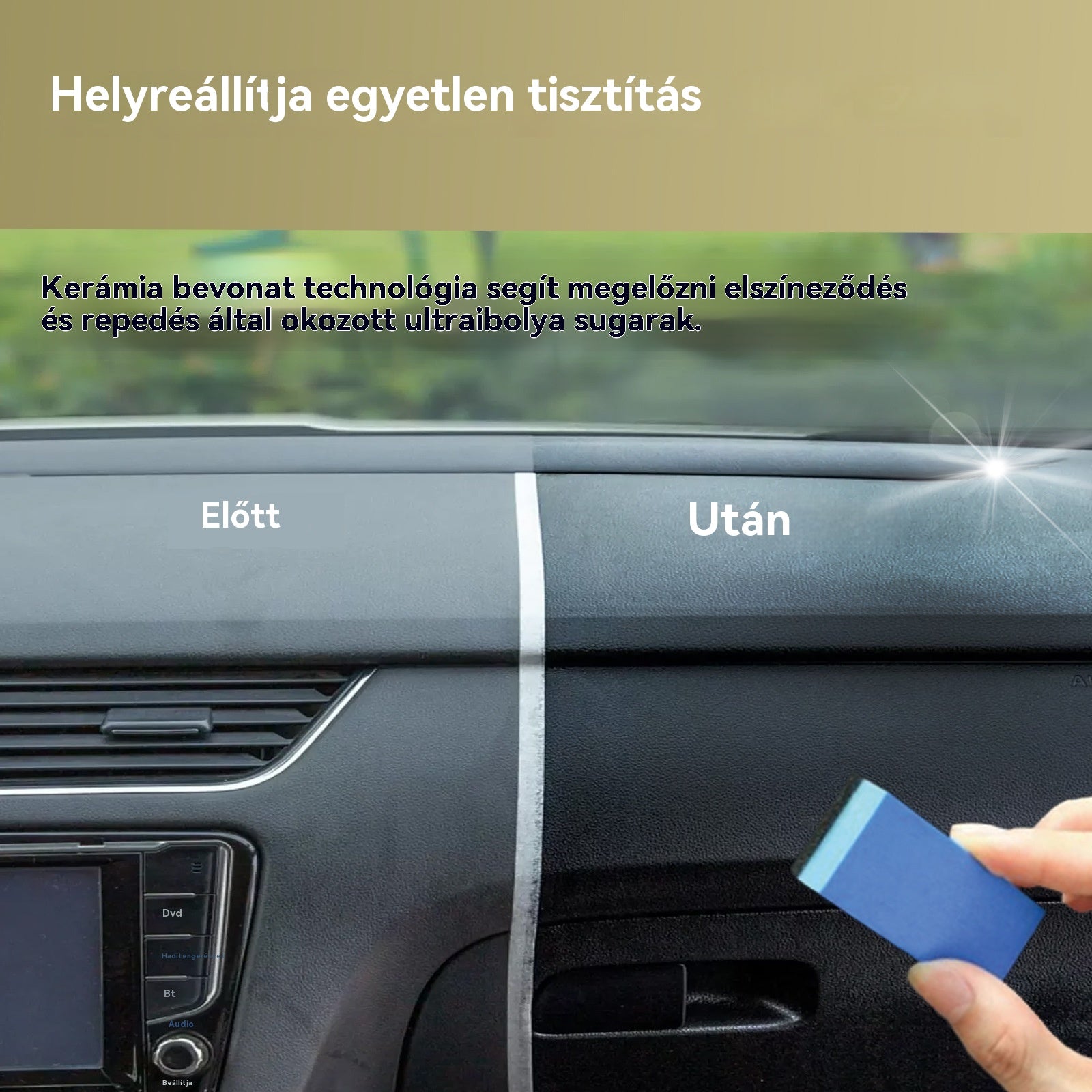 🚗【Vásárolj 1-et és kapj 1-et ingyen】🖤 Autó Műanyag Felújító Készlet – Visszaadja az Intenzív Fekete Színt és az Eredeti Fényt 🔥
