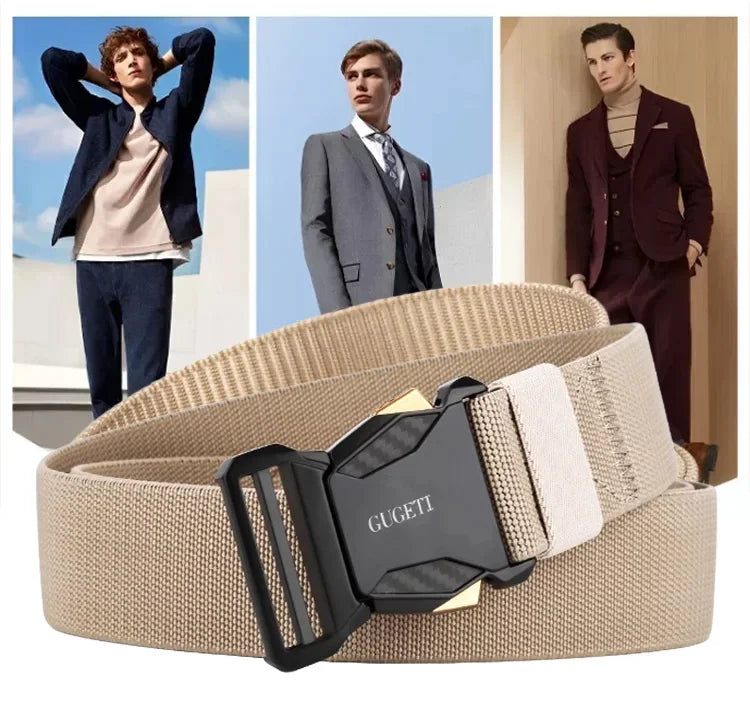 [Disponible menos de 260 libras] El cinturón elástico táctico War 15 para hombres es el cinturón de lona cómodo, transpirable y ajustable para deportes al aire libre.