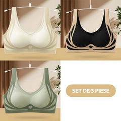 ❤️ Minden idők legalacsonyabb árú [3 db-os] Magasan rugalmas, varrásmentes, plus size push-up melltartó ❤️ [40–85 kg]