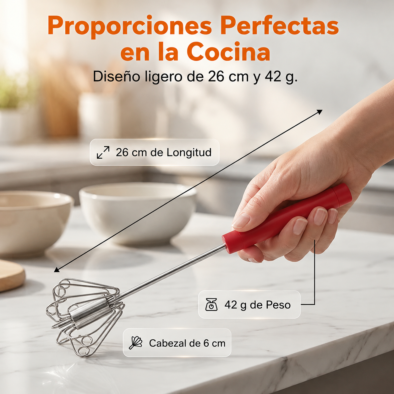 🥳Compra 1 y llévate 1 gratis🥳💞¡Más de 50.000 unidades vendidas!🥚💪 ¡50% de descuento! Batidor de huevos manual semiautomático: presiona y gira, sin electricidad. Bate huevos y nata en segundos. ¡Cuida tus muñecas! ✨🧁