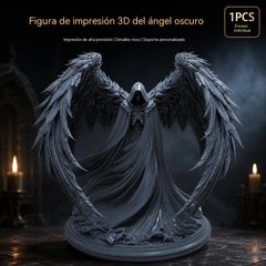 🪽Ángel caído, figura en miniatura de alta precisión; fabricada en resina gris; modelo sin pintar (apto para pintar); incluye peana.