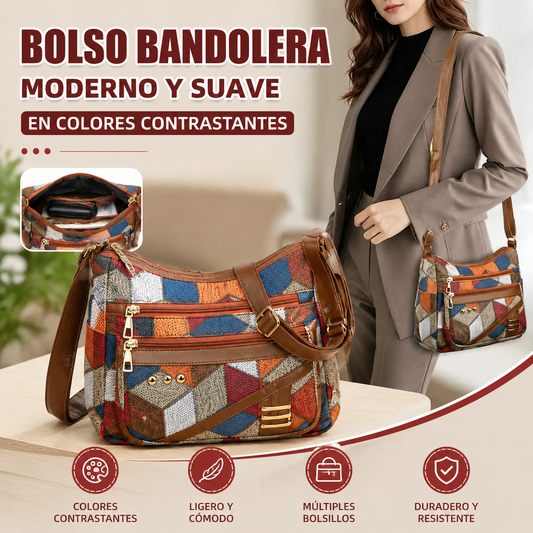 👜🔥🔥Bolso de hombro a juego de color de cuero suave de PU de nueva moda