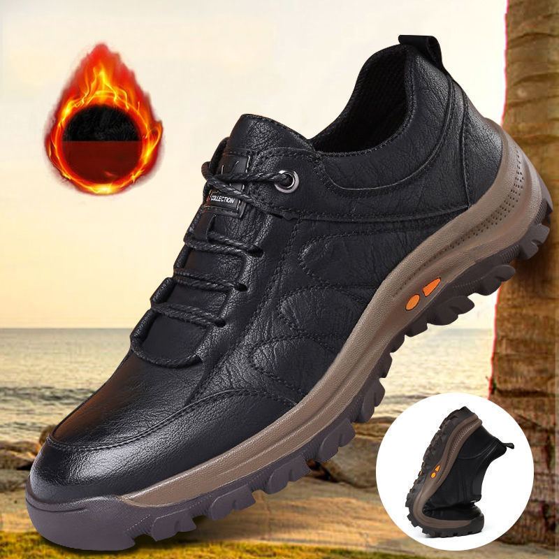 🔥【39-48】 2025 otoño e invierno nuevos zapatos casuales de cuero para hombres