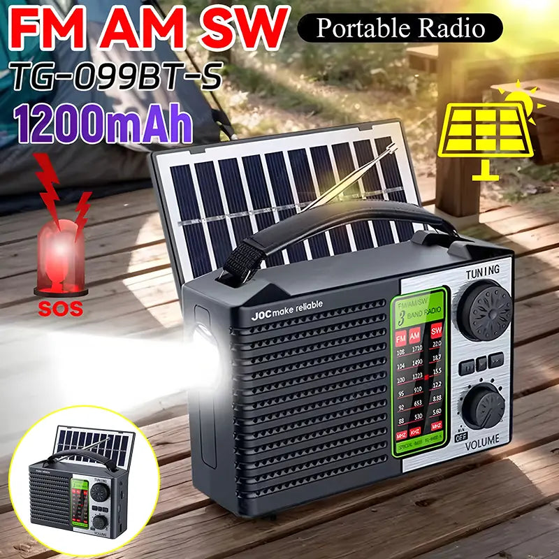💥50% sleva!!🏕️Multifunkční přenosné rádio, AM rádio, pevná karta Bluetooth, vícezónový zvuk
