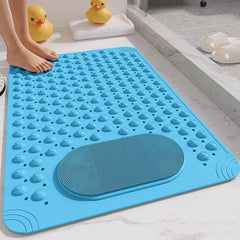🔥🚿 【36.5*69cm】Alfombrilla de masaje antideslizante para baño con ventosa