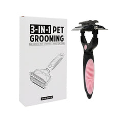 Peine multifuncional 3 en 1 para desenredar el pelo de mascotas, peine para eliminar el pelo de perros y gatos.