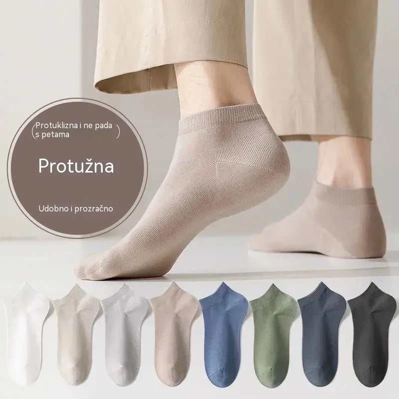 🧦【8 pari - 8 boja】Muške tanke, prozračne i upijajuće pamučne kratke čarape, idealne za ljeto.