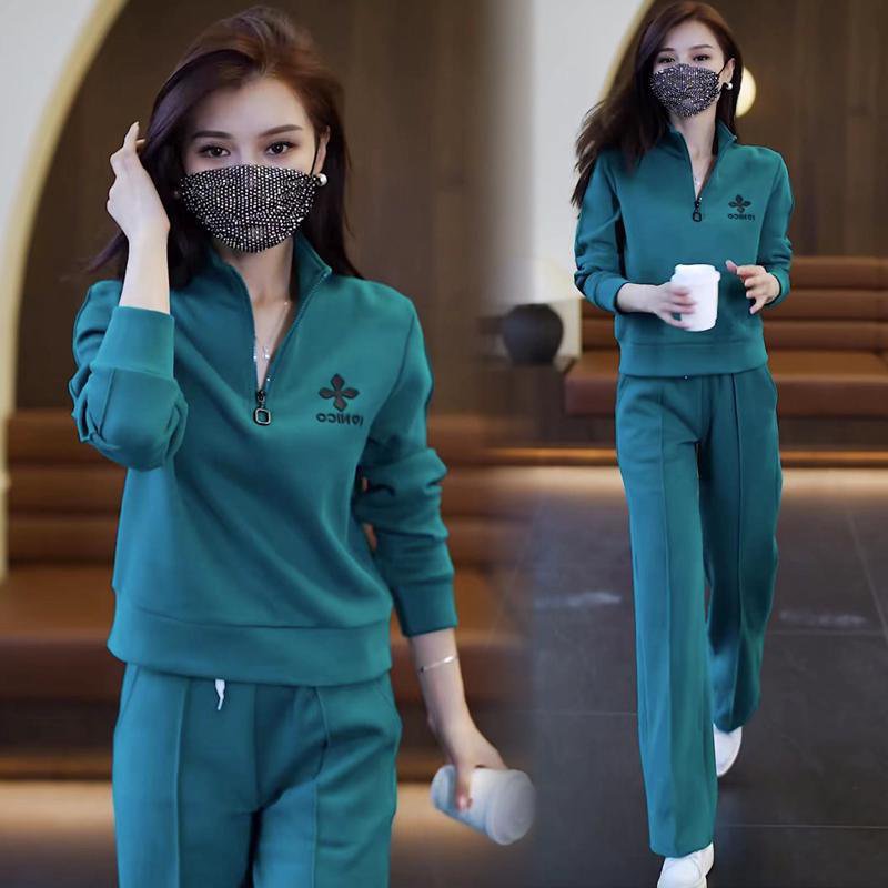 😍【Top + pantalones】2025 traje de ropa deportiva casual suelto de gran tamaño nueva moda caliente