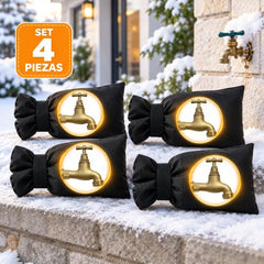 🧊【4 piezas】🚰 Funda Anticongelante para Grifos de Exterior | Aislamiento Térmico Grueso y Impermeable | Protección contra Heladas en Jardín y Terraza ❄️