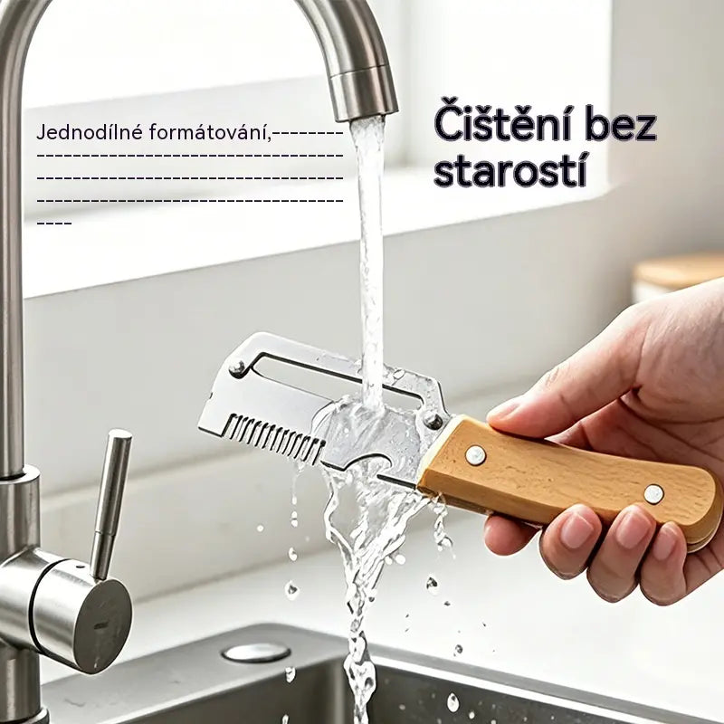 【Kupte 1, dostanete 1 zdarma (2 položky) 】 Multifunkční kuchyňská škrabka 3 v 1: Loupá, krájí a otevírá lahve!