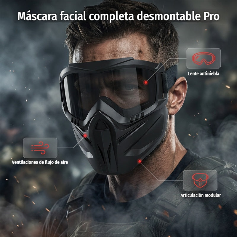 Mascarilla facial completa desmontable