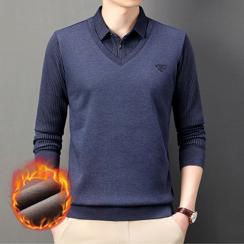 🔥🔥🔥【Especiales de otoño】【M-4XL】🔥Top cálido de dos piezas todo en uno de cachemira premium para hombre