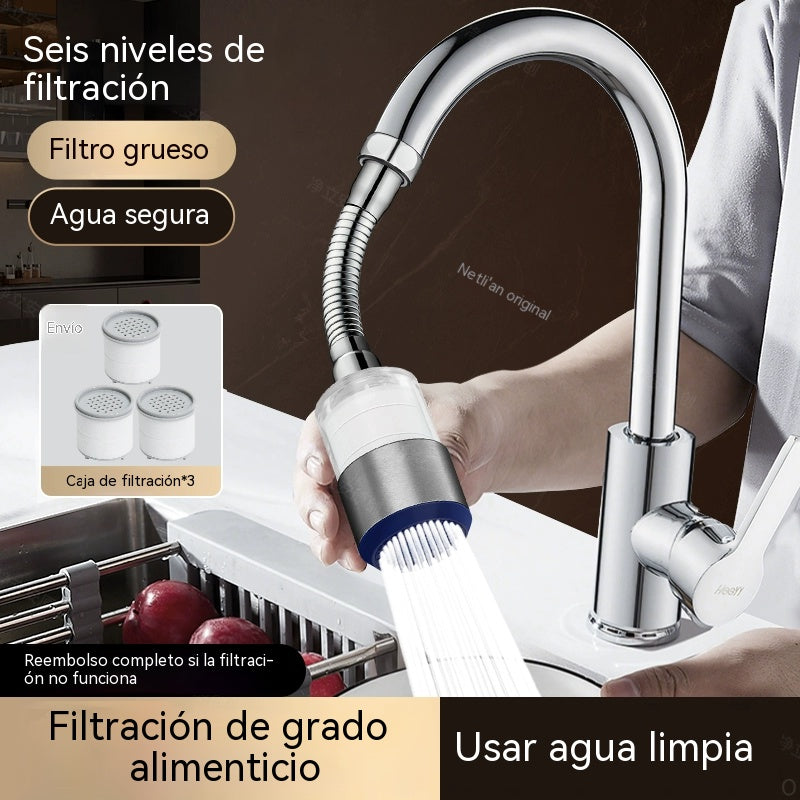 ✅✅【2 por 27 euros】💦👍🏻Filtro purificador de agua para grifo de acero inoxidable