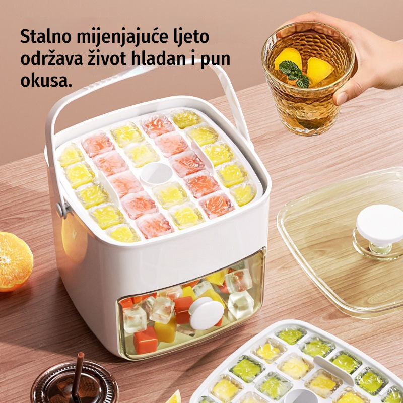 💞Prodaja je premašila 50.000! 💥🥤🧊 50% popusta! Ledomat s funkcijom pohrane leda: proizvodi 48 kockica leda odjednom, poklopac protiv curenja 🏖️✅