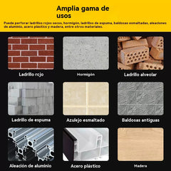 🔥【7 piezas/3-12 mm】Broca de cuatro filos de aleación de cerámica con mango hexagonal antideslizante ✅perforación de placas vitrificadas ✅placas ✅aleación de vidrio