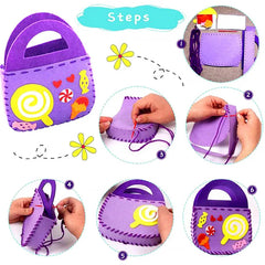 🔥【4 piezas】🥰Bolsos infantiles hechos a mano no tejidos DIY, el mejor regalo para los niños🎁