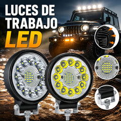 🔥【Compre 1 y obtenga 1 gratis】(2 piezas)Faros LED redondos de 99 W para coches modificados, faros auxiliares para vehículos todoterreno