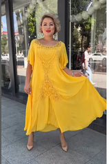 🔥【Compra 1 y llévate 1 gratis】❤️【S-5XL】Vestido nuevo, talla grande, cómodo y holgado🔥Excelente calidad👌Ajuste perfecto para todo tipo de cuerpo👌