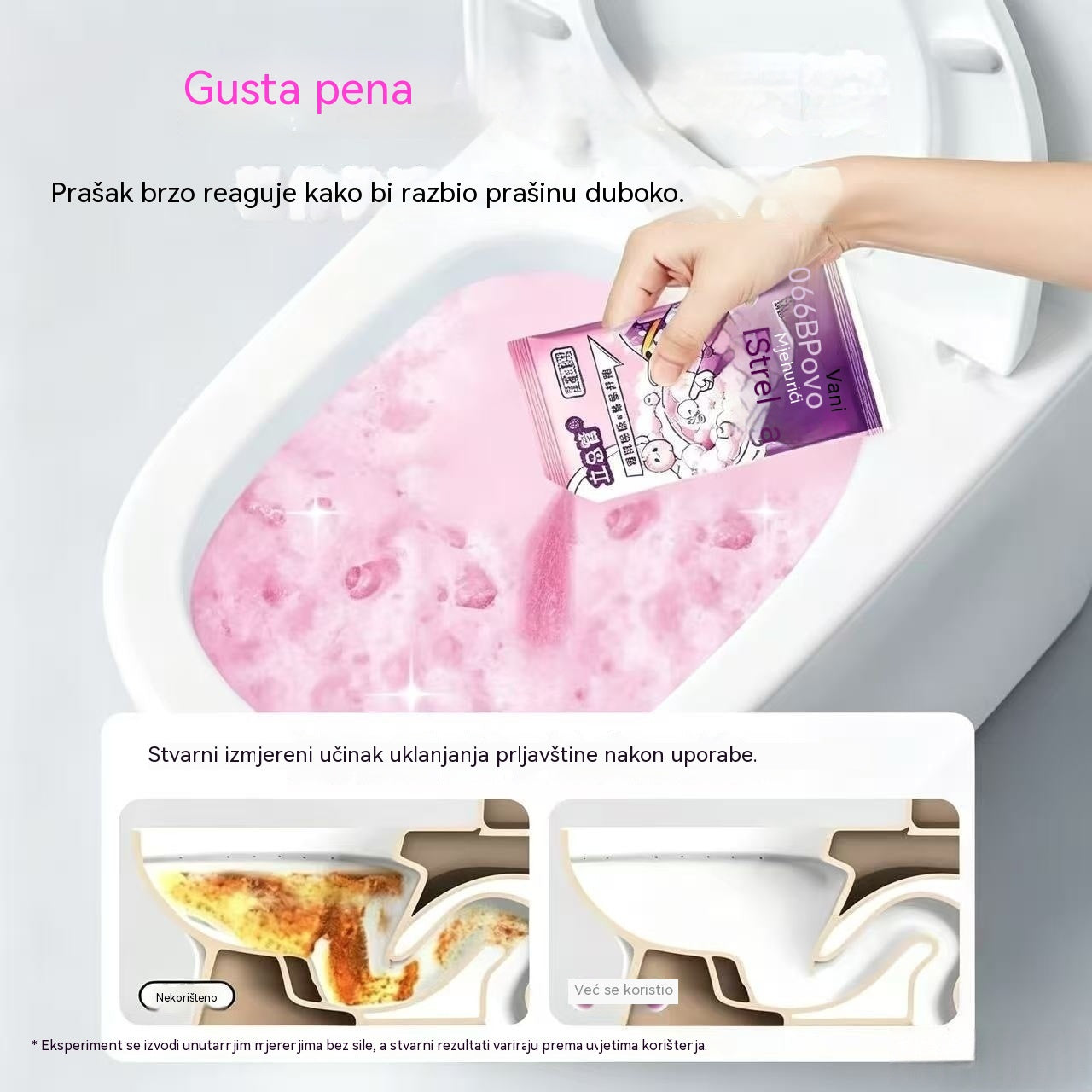 🔥 1 kutija (6 vrećica) – samo 25 € 🫧🚽 Efervescentne tablete za WC školjku – Dubinsko čišćenje, uklanjanje kamenca i miris breskve ✨🫧