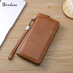 ✨ ¡50 % de descuento hoy! 👔 Cartera de mano para hombre con cremallera, gran capacidad, multifuncional y con ranuras para tarjetas