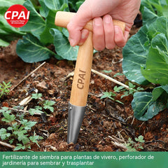 【Compra 1 y llévate 1 gratis】Perforadora con mango de acero inoxidable para sembrar y trasplantar plántulas.