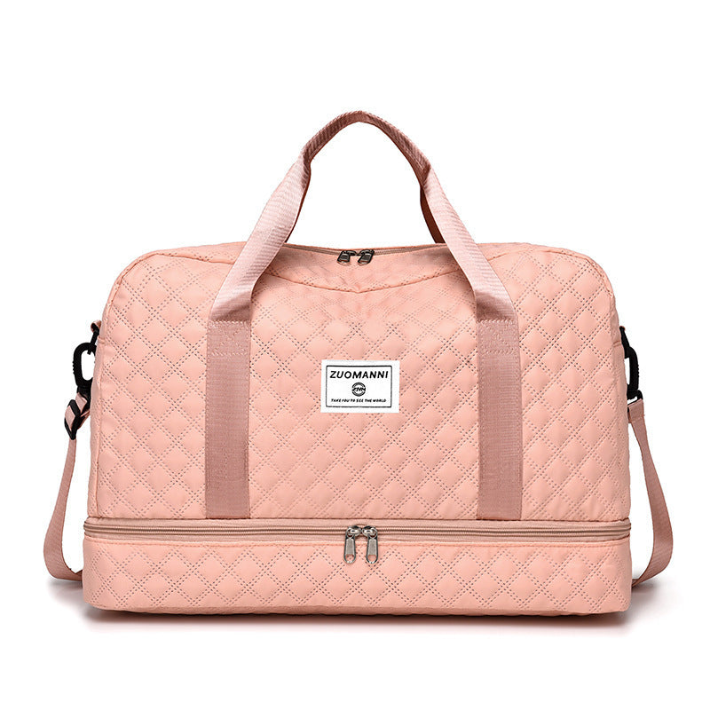 🔥【¡Oferta por tiempo limitado!】🔥Elegante bolsa de viaje de gran capacidad con diseño de separación para uso húmedo y seco, adecuada para yoga y fitness.