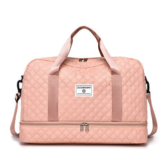 🔥【¡Oferta por tiempo limitado!】🔥Elegante bolsa de viaje de gran capacidad con diseño de separación para uso húmedo y seco, adecuada para yoga y fitness.