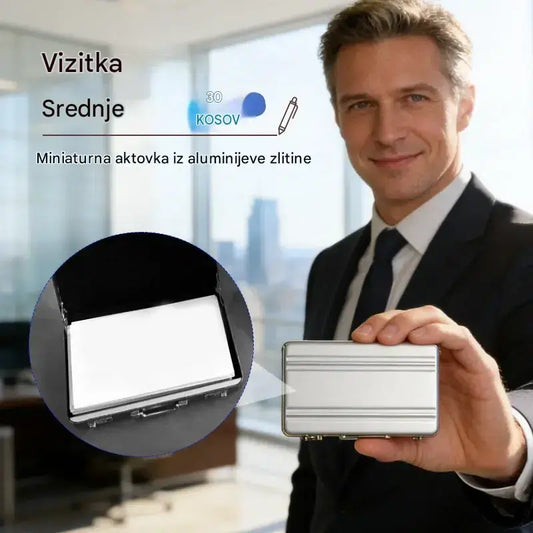 💼 Mini aluminijasta škatlica za kartice | Kompaktna, elegantna in trpežna ✨