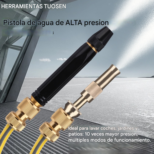 🚿[Juego de 2 piezas]💧 Pistola de agua a alta presión: lavado de autos, jardín, 10 veces más presión, multimodo ⚡