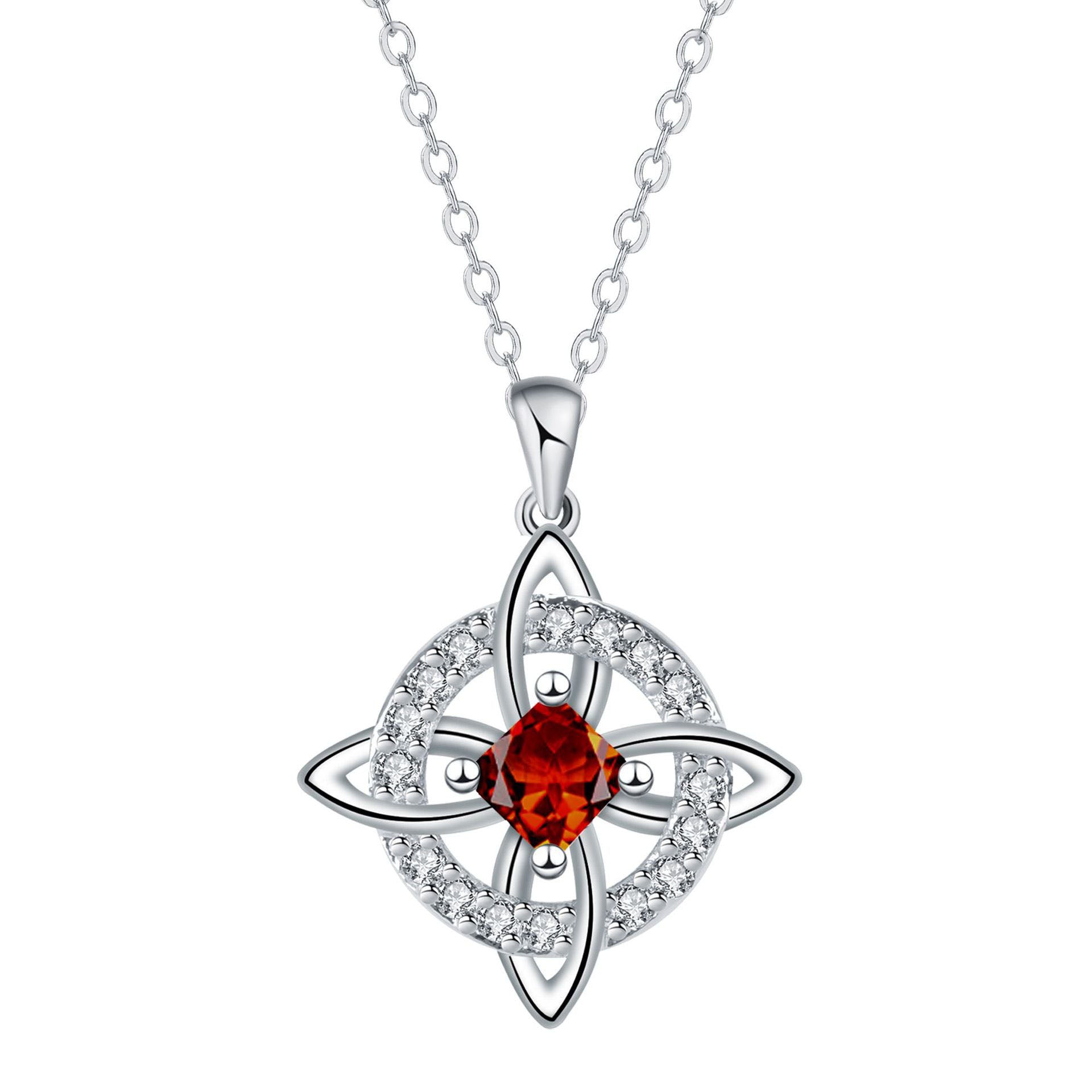 ✨🔮Collar místico de nudo de bruja con piedra de nacimiento 💞 Protege a tus seres queridos
